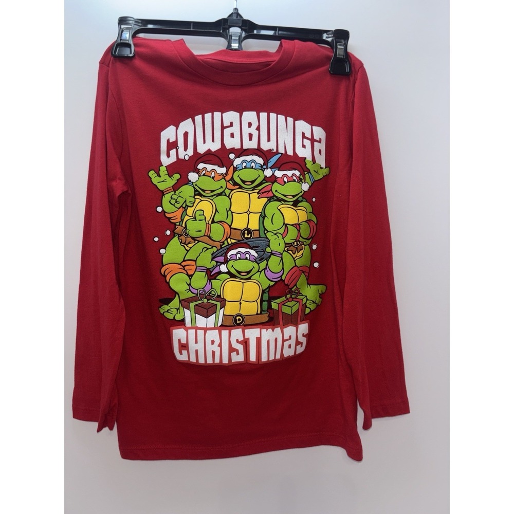 Teenage Mutant Ninja Turtles Christmas LS Shirt‎ "Cowabunga" 10/12 Nickelodeon